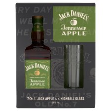 Jack Daniel's almás likőr Tennessee whiskeyvel 35% 0,7 l + 1 pohár