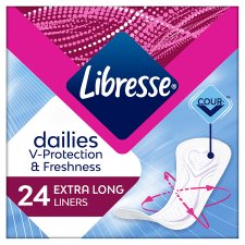 Libresse Dailies V-Protection & Freshness Extra Long Liners 24 pcs