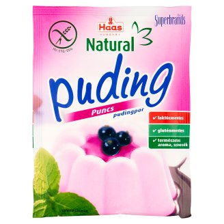 Haas Natural gluténmentes puncs pudingpor 40 g