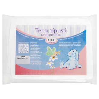 Tetra típusú textil pelenka 70 x 70 cm 6 db