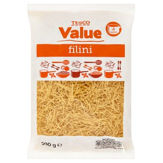 Tesco Value tojás nélküli cérnácska száraztészta 500 g