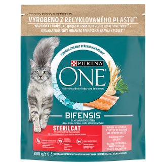 Purina One Sterilcat lazacban és búzában gazdag száraz macskaeledel 800 g