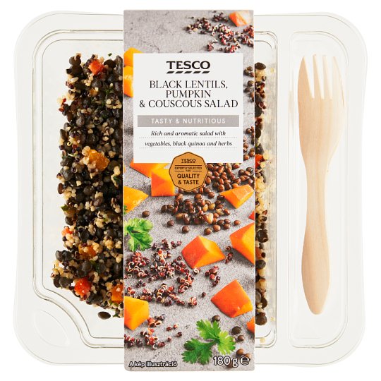 Tesco Black Lentils, Pumpkin & Couscous Salad 180 g Tesco Online