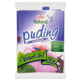 Haas Natural gluténmentes tuttifrutti pudingpor 3 x 40 g