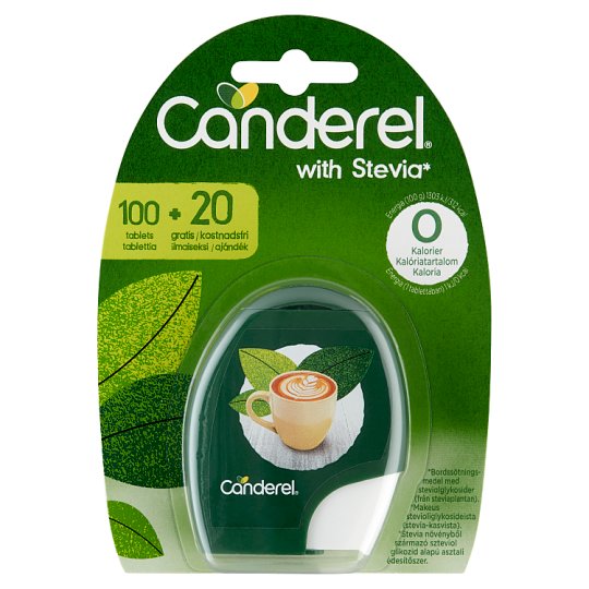 Canderel stevia növényből származó szteviol glikozid alapú asztali édesítőszer 120 db 10,2 g