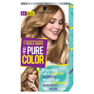 Schwarzkopf #Pure Color tartós hajfesték 8.4 Ásvány szőke