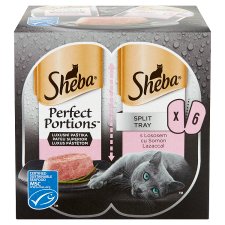 Sheba Perfect Portions Complete Wet Food for Adult Cats with Salmon 3 x (2 x 37,5 g)