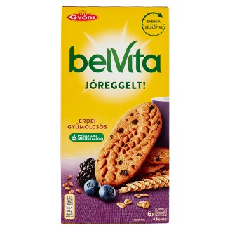 belVita JóReggelt! erdei gyümölcsös gabonás omlós keksz 300 g