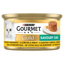 Gourmet Gold Savoury Cake csirkével és sárgarépával nedves macskaeledel 85 g