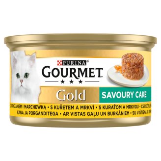 Gourmet Gold teljes értékű állateledel felnőtt macskák számára csirkével és sárgarépával 85 g