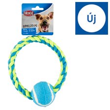 Trixie 3266 Rope Ring with Tennis Ball Toy