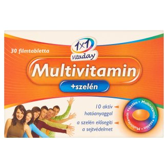 1x1 Vitaday Multivitamin + Szelén étrend-kiegészítő filmtabletta 30 db 10,35 g