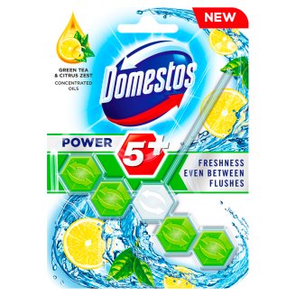 Domestos Power5+ Zöld tea & Citrus WC frissítő blokk 55 g