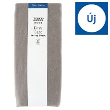 Tesco Home Easy Care Jersey Grey Sheet 220 x 200 cm