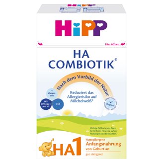 HiPP HA 1 Combiotik tejalapú hypoallergén anyatej-helyettesítő tápszer újszülött kortól 500 g