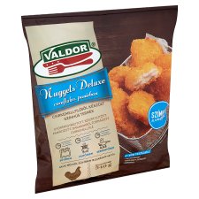 Valdor Nuggets Deluxe gyorsfagyasztott, készre sütött csirkemellfilé cornflakes panírban 540 g