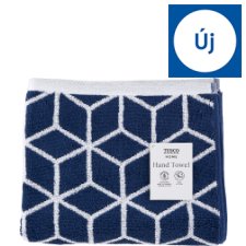 Tesco Home Navy Diamond Geo Hand Towel 50 cm x 90 cm