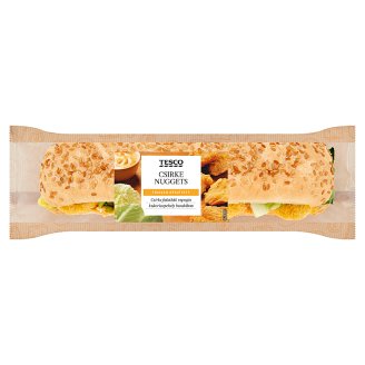 Tesco baguette csirkefalatkákkal, salátaöntettel, kínai kellel és salátával 271 g