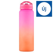 Tesco 1 l Pink Ombre Plastic Sipper Bottle 