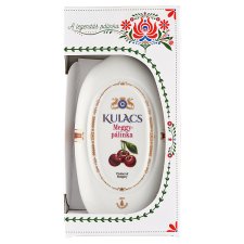 Kulacs Cherry Palinka in Hollóházi Porcelain Flask in a Gift Box 40% 0,35 l