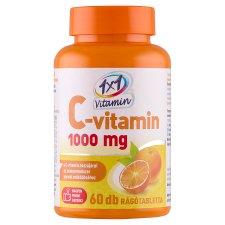 1x1 Vitamin C-vitamin 1000 mg Orange Flavoured Food Supplement Chewing Tablets 60 x 1800 mg (108 g)