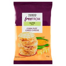 Tesco Free From puffasztott sajtos kukoricasnack 60 g