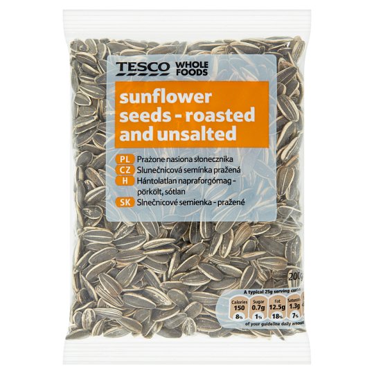 Tesco Roasted and Unsalted Sunflower Seeds 200 g Tesco Online, Tesco