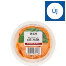 Tesco csicseriborsókrém csípős sriracha szósszal és szezámmagkrémmel 90 g