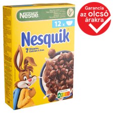 Nestlé Nesquik kakaós ízű, ropogós gabonapehely vitaminokkal és ásványi anyagokkal 375 g 