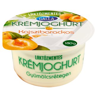 Galla laktózmentes réteges kajszibarackos krémjoghurt 180 g