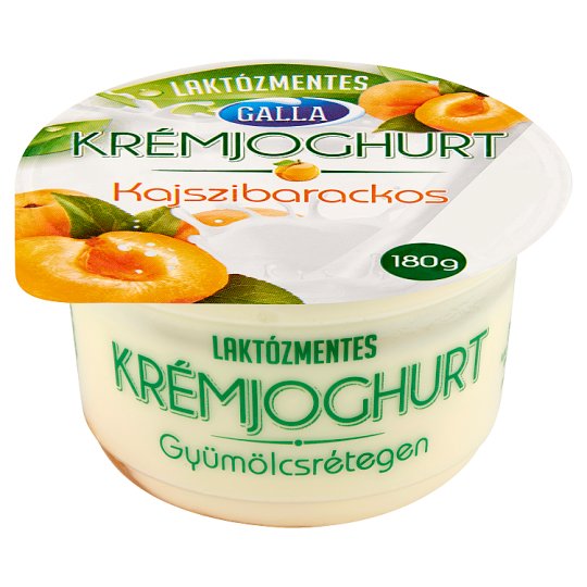Galla laktózmentes réteges kajszibarackos krémjoghurt 180 g