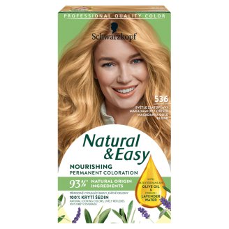 Schwarzkopf Natural & Easy 536 Makadámia Aranyszőke tartós krémhajfesték