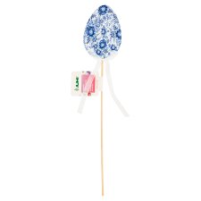 Jumi Blue Embroidered Egg on a Stick Easter Decoration