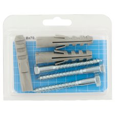 JKH SB Connecting Screw + Plug 8 x 70 + 12 x 59 3 pcs
