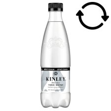 Kinley Tonic Water Zero Sugar Energy-Free Carbonated Soft Drink with Sweeteners 500 ml