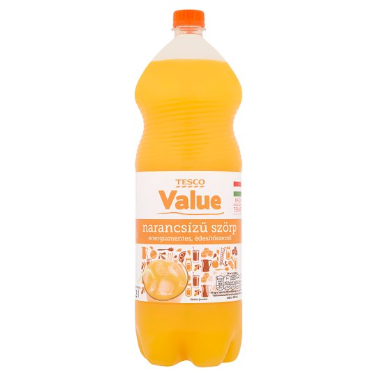 Tesco Value narancsízű szörp 2 l