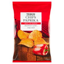 Tesco paprika ízű burgonyachips 77 g 