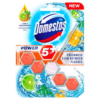 DOMESTOS Power5+ WC frissítő blokk Lime & Cédrus 55 g