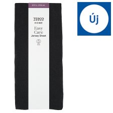 Tesco Home Easy Care Jersey Black Sheet 100 x 200 cm