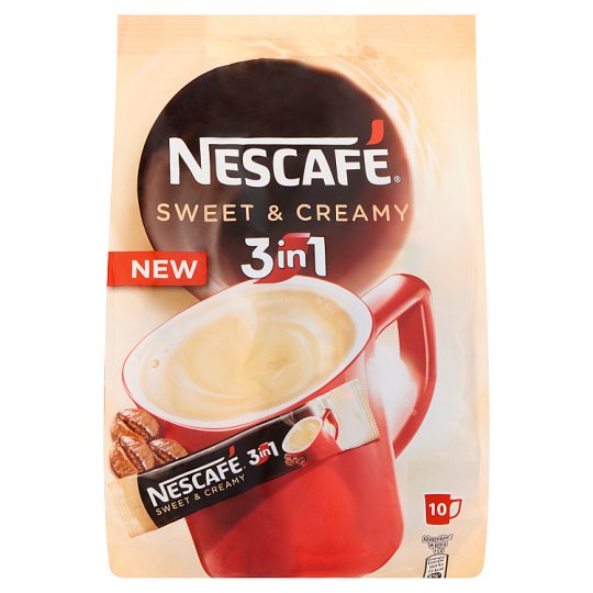 Nescafé 3in1 Sweet & Creamy azonnal oldódó kávéspecialitás 10 db 170 g