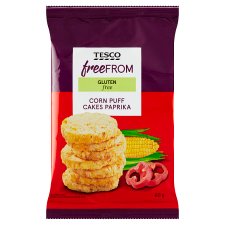 Tesco Free From Paprika Corn Puff Cakes 60 g