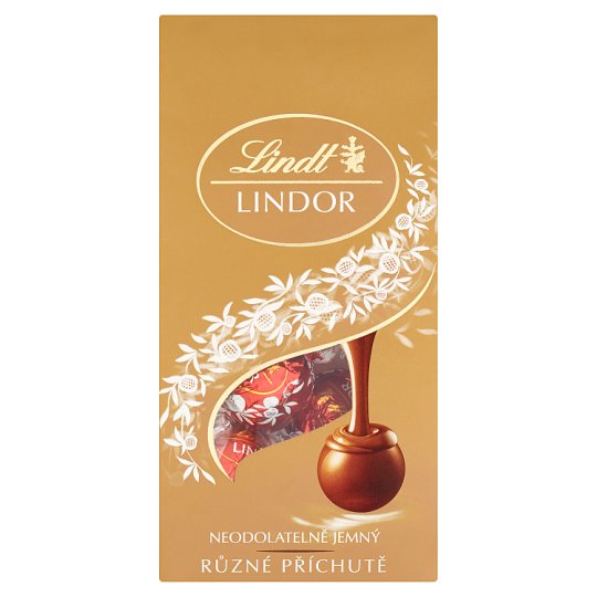 Lindt Lindor Milk, White and Dark Chocolate Pralines with A Smooth ...