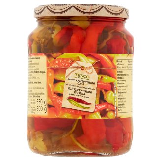 Tesco egész pepperoni paprika édes, ecetes lében 650 g