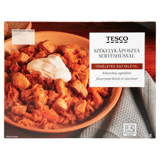 Tesco székelykáposzta csirkemellfilével 330 g