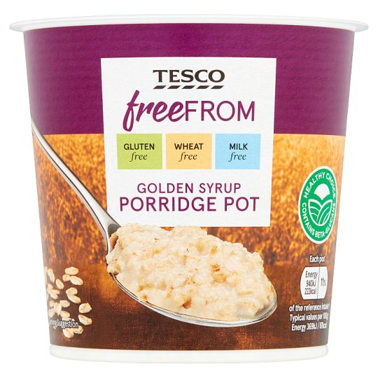 Tesco Free From Golden Syrup Porridge Pot 55 g Tesco Online, Tesco From Home, Tesco Doboz