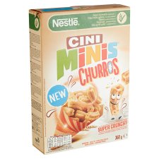 Nestlé Cini Minis Churros ropogós, fahéjas gabonapehely teljes kiőrlésű búzával 360 g