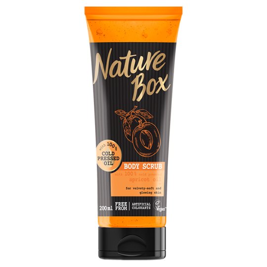 Nature Box Barack testradír a sima bőrért 200 ml