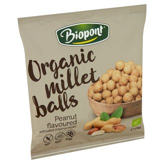 Biopont BIO gluténmentes földimogyorós kölesgolyó 75 g