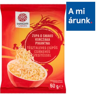 Shanghai Garden instant tésztaleves csípős csirkehús ízesítéssel 60 g