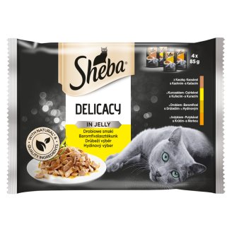 Sheba Szárnyas Válogatás teljes értékű állateledel felnőtt macskák számára 4 x 85 g